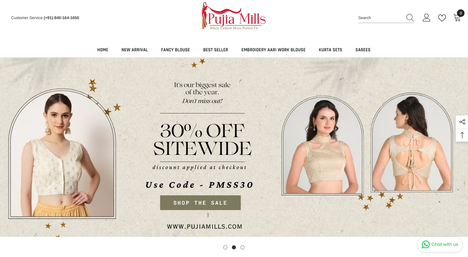 Pujjia Mills – Designer Blouses & Embroidery