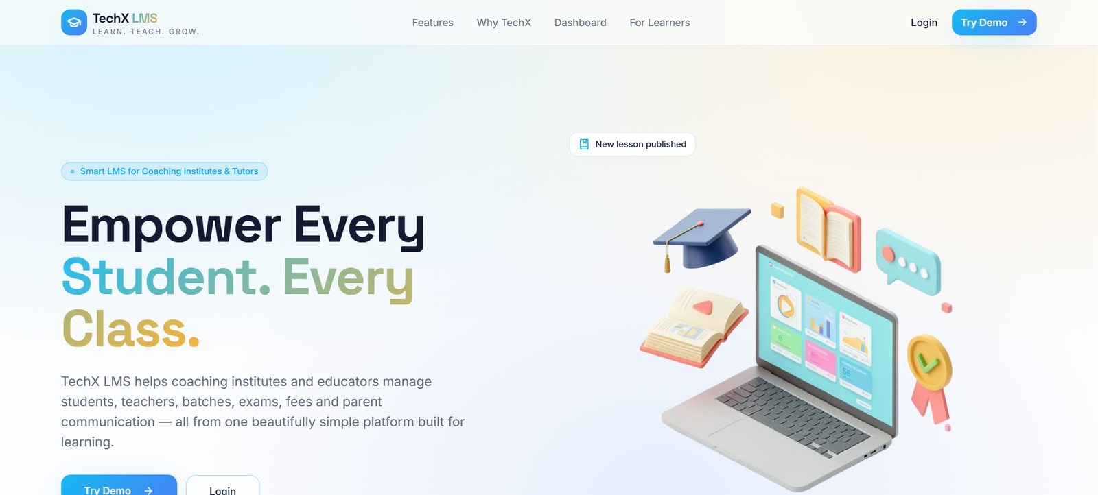 TechX LMS – Smart Education & School Management Platform